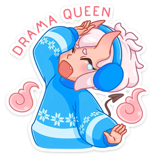 Стикер из набора Зимняя Они-тян (@TgSticker) для Телеграм: Статические 😵