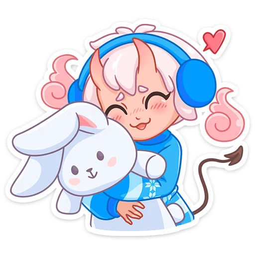 Стикер из набора Зимняя Они-тян (@TgSticker) для Телеграм: Статические ☺️