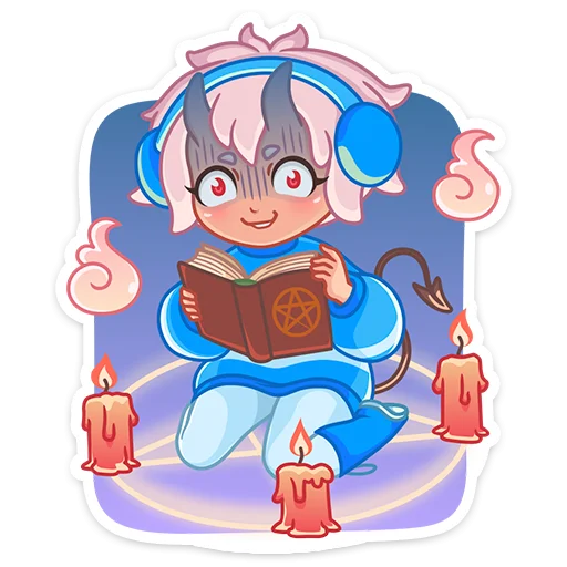 Стикер из набора Зимняя Они-тян (@TgSticker) для Телеграм: Статические 😈