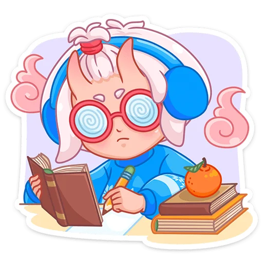 Стикер из набора Зимняя Они-тян (@TgSticker) для Телеграм: Статические 🤓