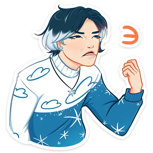 Стикер из набора Винтер (@TgSticker) для Телеграм: Статические 😠