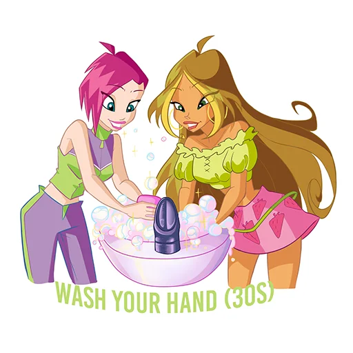 Стикер из набора Winx vs Covid для Телеграм: Статические 🚰