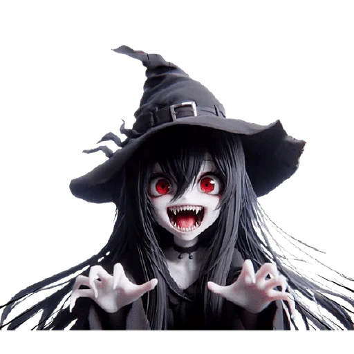 Стикер из набора Ведьмочка-тян @Nyasticks для Телеграм: Статические 👹