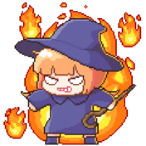 Стикер из набора 마녀 ꉂ૮₍ ᵔᗜᵔ* ₎ა @suncolor для Телеграм: Статические 🪸
