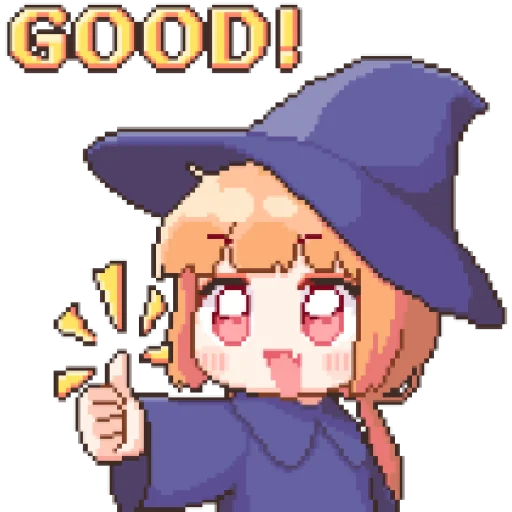 Стикер из набора 마녀 ꉂ૮₍ ᵔᗜᵔ* ₎ა @suncolor для Телеграм: Статические 🪸