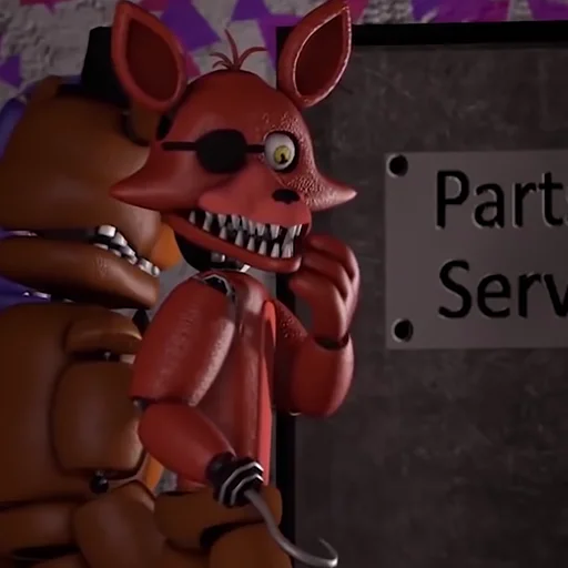 Стикер из набора Unwithered/Withered Foxy by @fnafwillie для Телеграм: Статические 🦊