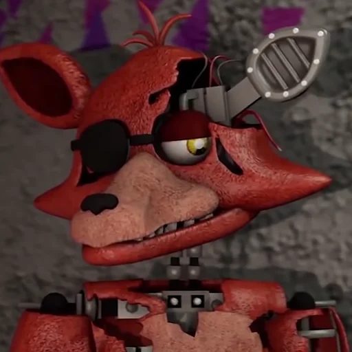 Стикер из набора Unwithered/Withered Foxy by @fnafwillie для Телеграм: Статические 🦊