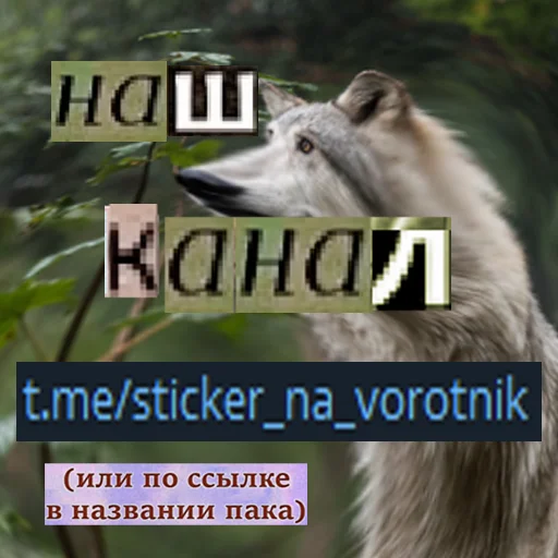 Стикер из набора Волк за брата @sticker_na_vorotnik для Телеграм: Статические 🤡
