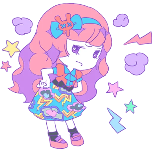 Стикер из набора Ямэ @nyasticks для Телеграм: Статические ☹️