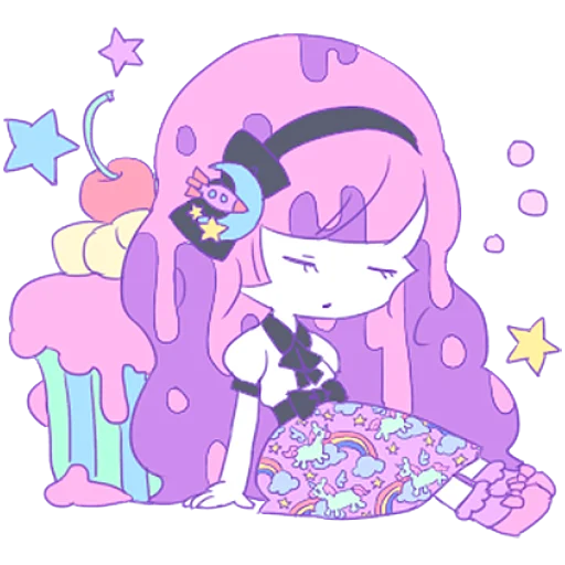Стикер из набора Ямэ @nyasticks для Телеграм: Статические 😴