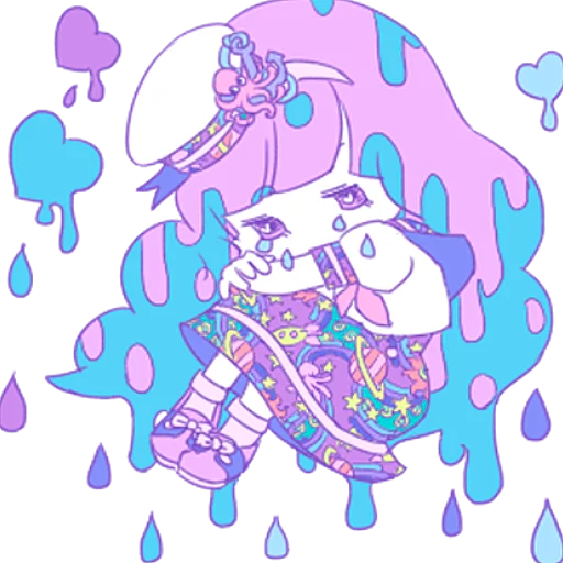 Стикер из набора Ямэ @nyasticks для Телеграм: Статические 😭