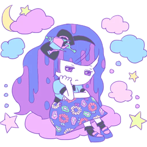 Стикер из набора Ямэ @nyasticks для Телеграм: Статические 😔