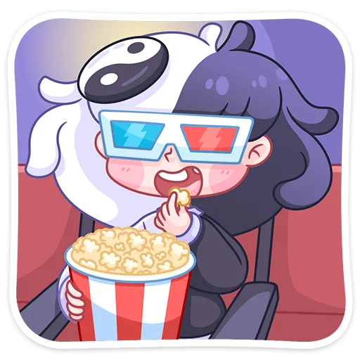 Стикер из набора Янина (@TgSticker) для Телеграм: Статические 🍿