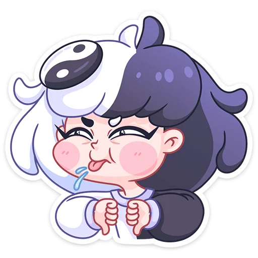 Стикер из набора Янина (@TgSticker) для Телеграм: Статические 😝