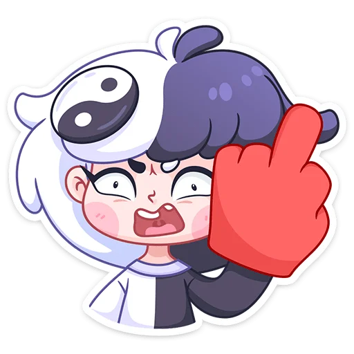 Стикер из набора Янина (@TgSticker) для Телеграм: Статические 🖕