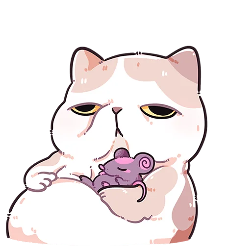 Стикер из набора @Premium_Stikers | Йогурт и Фасолька Без Текста для Телеграм: Анимированные, Статические 😒