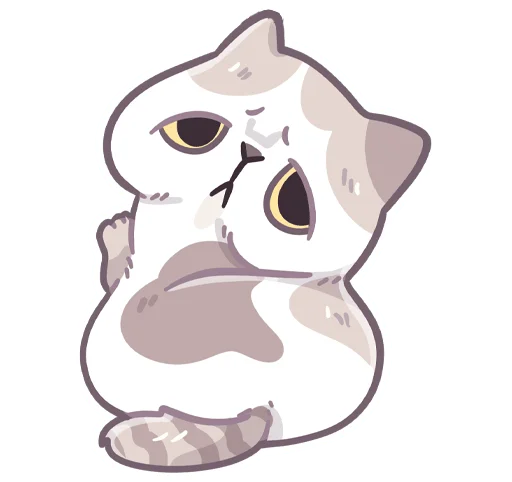 Стикер из набора Йогурт без текста @stickers_vk для Телеграм: Статические 😒