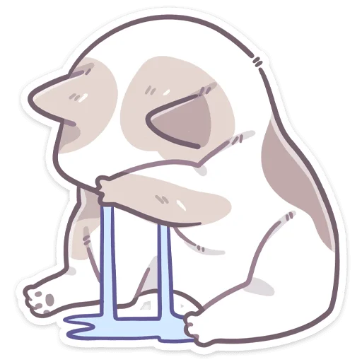 Стикер из набора Йогурт без текста @stickers_vk для Телеграм: Статические 😭
