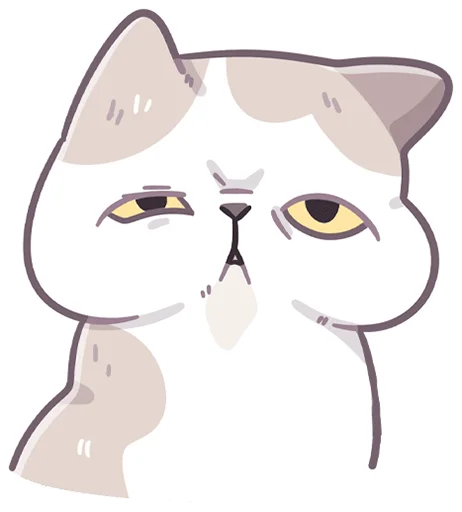 Стикер из набора Йогурт без текста @stickers_vk для Телеграм: Статические 😒