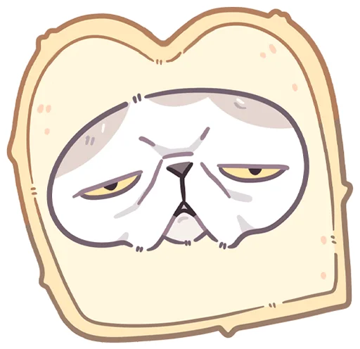 Стикер из набора Йогурт без текста @stickers_vk для Телеграм: Статические 🍞