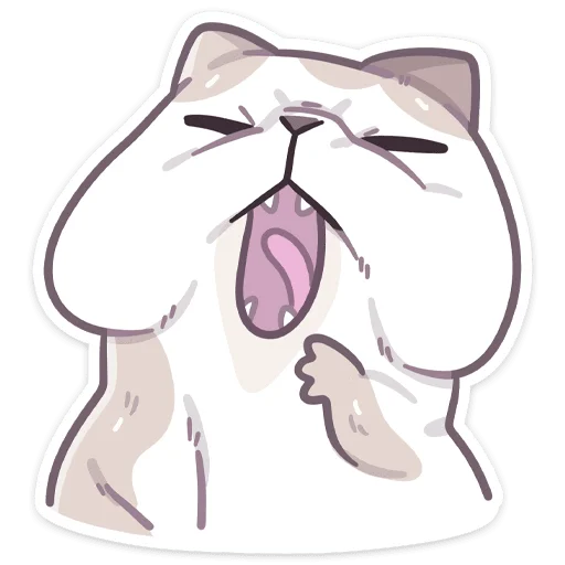 Стикер из набора Йогурт без текста @stickers_vk для Телеграм: Статические 🥱