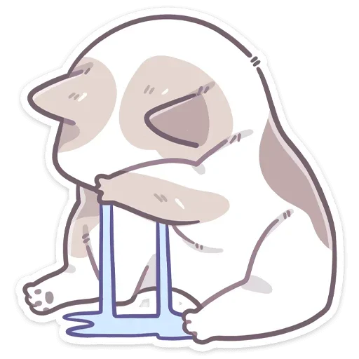Стикер из набора Йогурт (@TgSticker) для Телеграм: Статические 😭