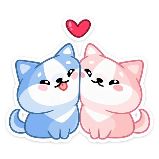 Стикер из набора Йоши и Рики | @Premium_Stikers для Телеграм: Анимированные, Статические 👩❤️👨