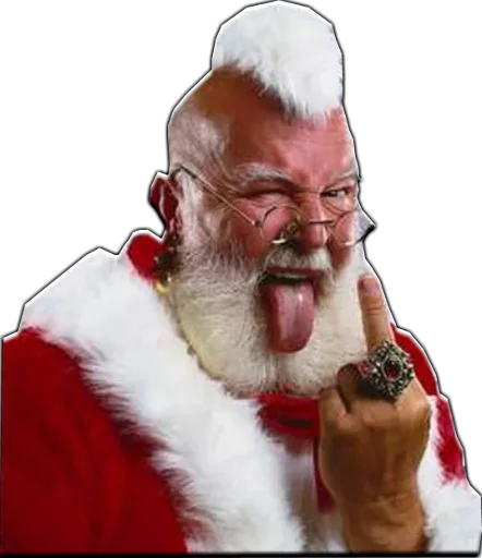 Стикер из набора Злой Дед Мороз :: @animesticks для Телеграм: Статические 😱
